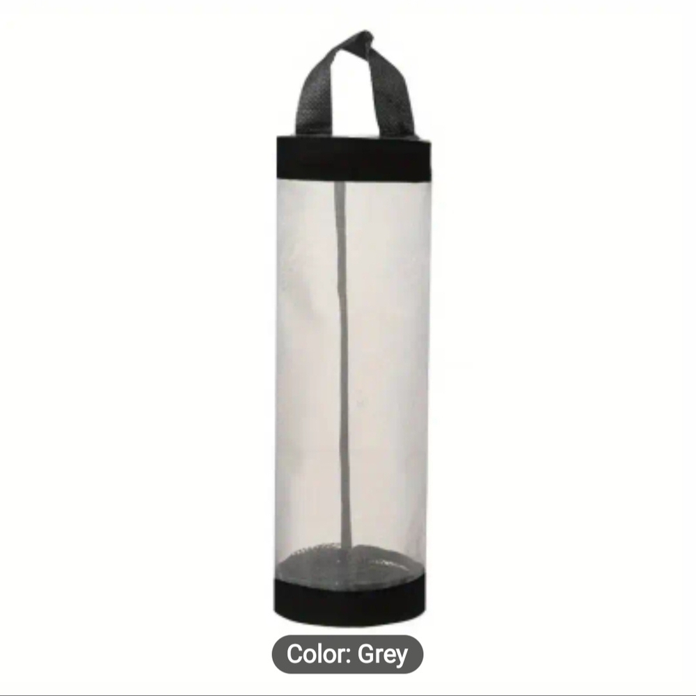Transparent Cylinder Bag with Black Accents